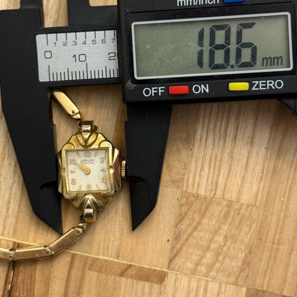 Gruen Veri-Thin Vintage Ladies Watch Mechanical Winding 1/20 12K Top Gold Band - Picture 10 of 12